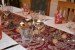stůl slavnostní vánoční detail