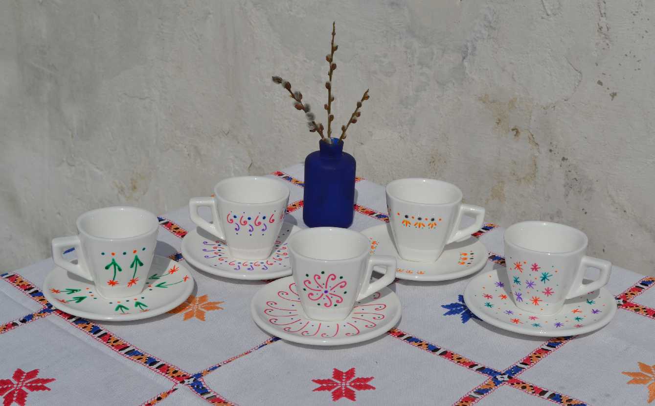 Sada šálků na capuccino nebo velké espresso